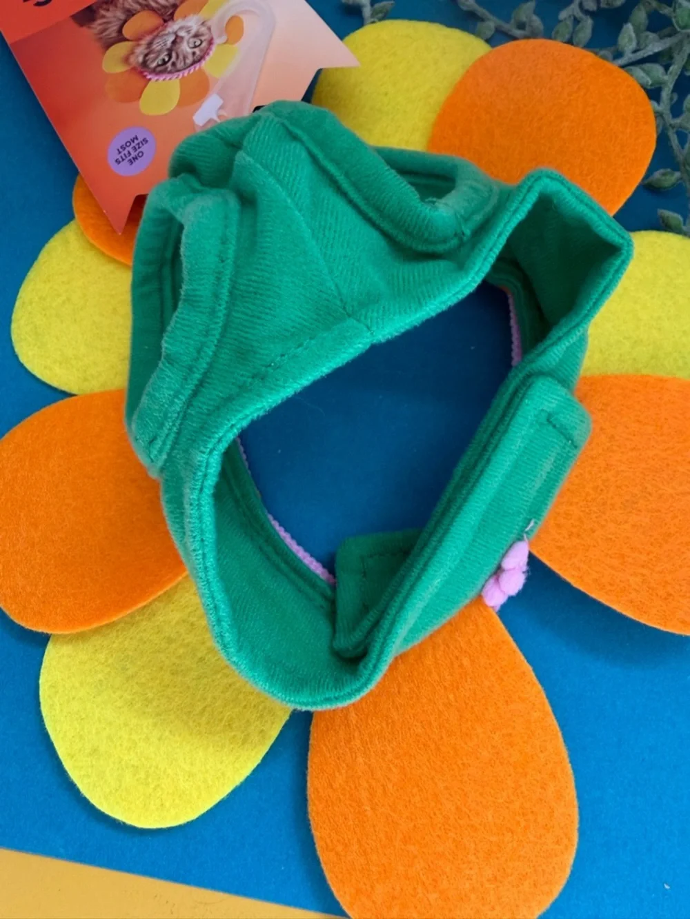 Boots & Barkley Floral Cat Headpiece with Orange and Yellow Petals